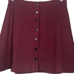 Avec Les Filles  Snap Down Skirt Burgundy Size 8 Photo 2