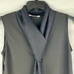 Tiffany & Grey Sleeveless Sparkle Scarf Blouse Petite Medium Black Size undefined Photo 1