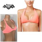 Roxy neon light sherbet orange bikini top. NWT Photo 1