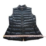 Lilly Pulitzer Elana Puffer Down Vest Black Medium Women's Quilted Zip Up EUC Photo 13