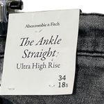 Abercrombie & Fitch  NWT The Ankle Straight Jeans Women’s Size 34 Short Black Photo 14