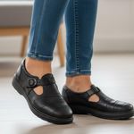 Rieker anti stress black leather Mary Jane loafers. Ntn Size 8 Photo 0