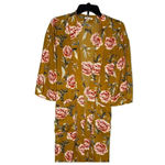 Bleuh Ciel  FloralMustard Yellow Robe Size M Photo 2