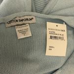 Cotton Emporium  Womens Sweater V Neck Low Back Twist Light Blue Size S Photo 2