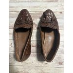 Meucci Woven Loafers Women's Size 7M Tassel Brown Leather Italian Photo 2