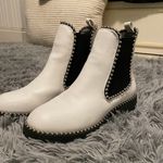 White Beaded Booties Size 6 Photo 1