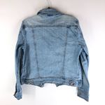 Etam Womens Denim Jacket Retro Trucker Medium Wash Stretch M Blue Photo 1