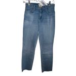 L'Agence  Sada High Rise‎ Cropped Slim Raw Hem Jeans Straight Light Wash Size 25 Photo 2