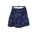 Banana Republic  Silk Blue White Floral Print Mini Skirt Lined 100% Silk Size 0 Photo 3