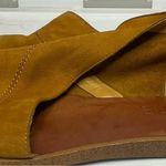 1. State mustard yellow nubuck leather suede open flat sandals Size 7 Photo 2