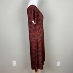 COWCOW Dress XL Brown Dinosaur Fit Flare Novelty Short Sleeve A Photo 5