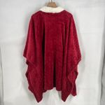 Charter Club Garnet Cozy Plush Wrap Robe Throw Red White Faux Fur Trim 50"x70" Photo 9