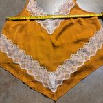 Free People Your Eyes Cami Boho Golden Lace Hippie Tanktop Size Large Photo 3