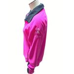 Columbia Womens Pink Fleece Zip Up Pullover Size M Breast Cancer Ribbon Photo 1