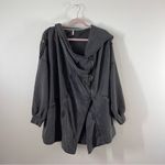 Free People cmon hooded cardigan jacket in black Photo 4
