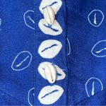 Farm Rio  Women’s Size L Blue White Pula Conch Shell Print Ondina Dress Photo 7