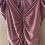 Orange Ruched Spaghetti Strap Maxi Gown Size 6 Photo 3