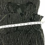 Parker NWT Theron Liquid Silver Beaded Dress 0 New with Tags Black Vneck Split Photo 5