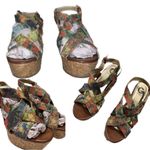 G by Guess Floral Vibrant Glitter Strappy Wedges Platform Shoes - Size 11M Photo 9