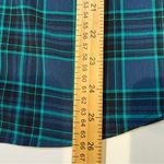 Talbots  Teal and Navy Plaid Shirt size S Photo 4
