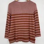 Market & Spruce Stripped Sweater Pink Size Medium Long Sleeve Top Photo 6
