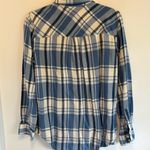 Arizona Jeans ARIZONA BRAND FLANNEL GORGEOUS SHADES OF BLUE LONG SLEEVES ONE POCKET IN FRONT Photo 5