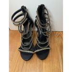 Charlotte Russe Shoes Womens Size 8 Gold Chain Strappy High Heel Sandals Party D Photo 1