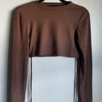 Streetwear Society  Chocolate Brown Crop Top Photo 0