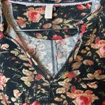 Anthropologie Pilcro  Thermal Waffle Knit Top Floral Womens Petite XS Photo 7