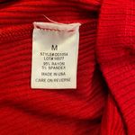 Intermix Red shirt ruffle straps, ribbed knit, size medium Photo 6