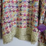 Forever 21  NWT gold metallic multicolor sweater size medium Photo 4