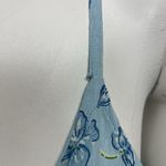 Vintage Y2K Small Blue Floral Print Keyhole Bloomcore Spring Romantic Dinner Photo 2