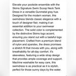 SKIMS  Signature Swim Tank Dress Gunmetal size medium beach resort swimming Photo 7