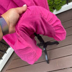 ZARA Voluminous Asymmetric Bubble Skirt Dress Hot pink linen cotton Sz L Photo 13