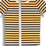 Bogner Jackie Orange Navy White Striped Short Sleeve logo t shirt Size 12 Photo 3