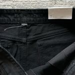 American Eagle NWT  Black Denim Distressed Low Rise Mini Skirt Size 14 32W Photo 6