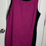 Misook  colorblock black pink sleeveless sheath dress size 1X‎ minimalist Photo 0