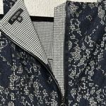 Etcetera NWT Navy Blue Floral Lace & Gingham Check
Cotton Pencil Sheath Dress 00 Photo 7