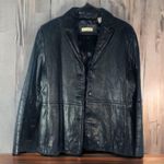 Amanda Smith Genuine Leather Vintage  Black Jacket Fully Satin Lined Womens 16 Photo 9