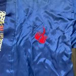 Vintage Embroidered Dragon Royal Blue Long Silk Kimono Photo 2