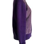 Acorn Vintage Genuine Suede Knit Purple Sweater XL Photo 1