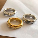 Unisex ring bamboo joint ring gold ring simple ring stacking ring stackable ring Photo 0