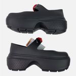 Crocs New  Stomp Rosette Mary Jane Black + Red Rose Platform Gothic Women's Sz 9 Photo 3