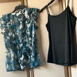 Dress Barn  Blue and Black Floral Blouse with cami small Photo 9