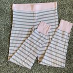 Victoria's Secret Victoria’s Secret Pink and Grey Striped Pajama Pants size Medium Photo 0
