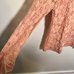 Adrianna Papell Lace Front Sweatshirt Warm Blush Photo 7