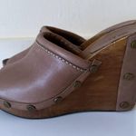 See By Chloe  Wood Heel Wedge Leather Brown Shoes EU 39 Photo 1