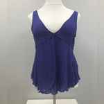 Free People  Ruffle V-Neck Tank Top - Size L Photo 2