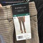Rafaella Tan Straight Leg Pants with Flat-Front Design Photo 1