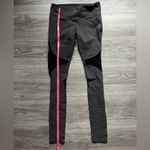 Alo Yoga Gray Black Mesh Stirrup Active Pilates Workout Exercise Leggings Size M Photo 6